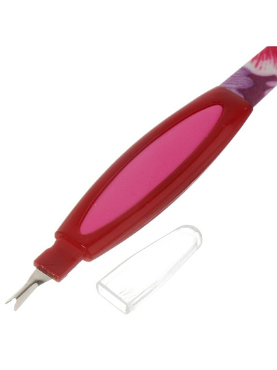 Пилка для ногтей, сталь, пластик, резина, 16 см, 2-х сторонняя 180/180 грит, с триммером, в ассортименте, ЮниLook