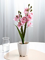Цветок искусственный декоративный, Крокус розовый, в кашпо, 48 см, A300127