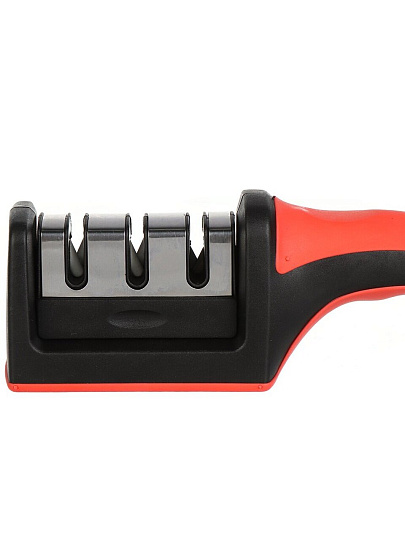 Точилка для ножей, нержавеющая сталь, 21.5х5х6 см, черная, Daniks, S-Z58305A