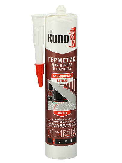 Герметик акриловый, для дерева, KUDO, KSK-311, 280 мл, белый