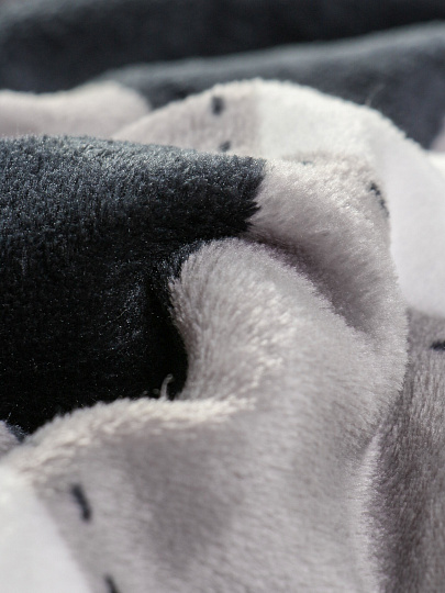 Плед евро, 200х220 см, велсофт, 100%пэ, Silvano, Клетка, бел-черн, ST-204