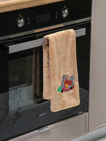 Полотенце кухонное 40х70 см, 100% полиэстер, микрофибра, Dinosti, Удачи, Россия