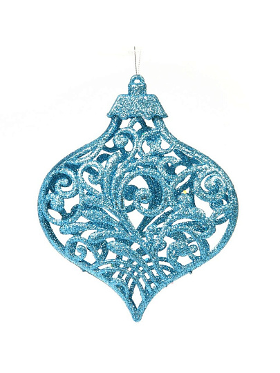 Елочное украшение Веретено, голубое, 18.4х14.5 см, SYLKGJ-4822063B