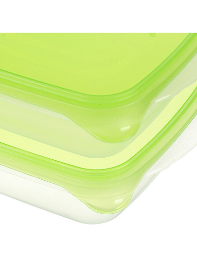 Набор емкостей пластик, 1.3 л, 3 шт, в ассортименте, прямоугольный, для продуктов, Darel, Трио, 40402