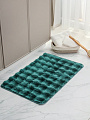 Коврик для ванной, 0.5х0.8 м, полиэстер, сине-зеленый, Silvano, Ангора, Y4-11477
