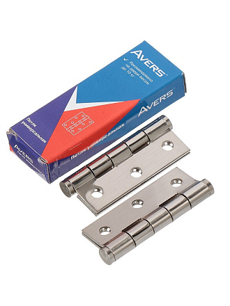 Петля врезная для деревянных дверей, Avers, 60х40х1.75 мм, NIS, 19050, универсальный, матовый никель