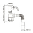 Сифон для мойки, 1 1/4&quot;, с выпуском 64 мм, отвод для стиральной машины, с гибкой трубой 40/50, Aquanova, 1056 - фото 2