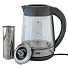 Чайник электрический JVC, JK-KE1710 grey, серый, 1.7 л, 2200 Вт, скрытый нагревательный элемент, стекло - фото 2