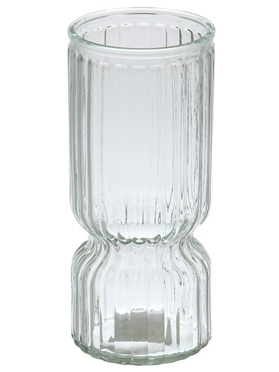 Ваза стекло, настольная, 28х11.5 см, Полосы, A060338, перламутр