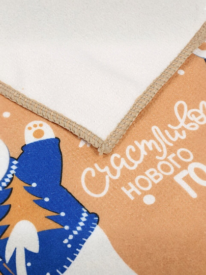 Полотенце кухонное махровое, 30х50 см, 250 г/м2, 100% полиэстер, Мишки, Китай