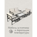 Мебель садовая Лаура, стол, 98х53х46 см, 2 кресла, 1 диван, подушка, 66х70х80 см, 125х70х80 см, C010150 - фото 40