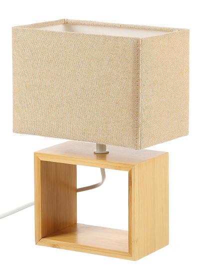 Светильник настольный E14, 40 Вт, бежевый, абажур бежевый, BY, Бари, 476-434