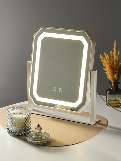 Зеркало настольное, 30х25 см, с подсветкой-лента, Y4-11343