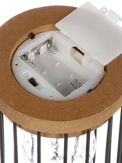 Фонарь декоративный 11х11х23 см, на батарейках, металл, мдф, Бутыль, Y4-11344