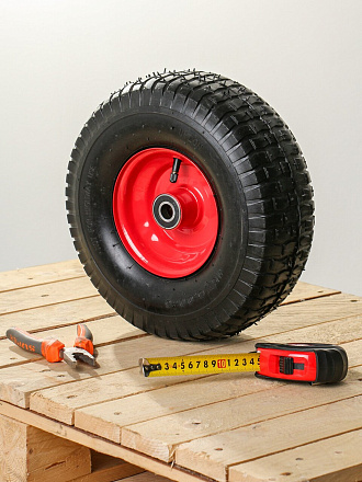 Колесо для тачки резина PR, 6.00-6, втулка D20 мм, Мастер Инструмент