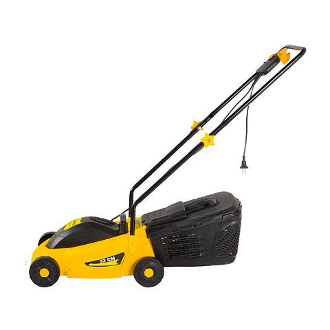 Газонокосилка электрическая, Huter, ELM-1300/33, 33 см, 30 л, 20-55 мм, 1300 Вт, 3500 об/мин, 70/4/18