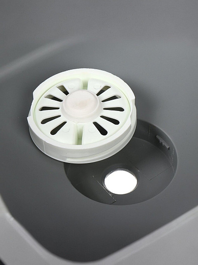 Таз пластик, квадратный, с ручкой, для кухни, 31х29.5х17.5 см, серый, Y4-6490