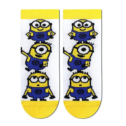 Носки детские унисекс, Брестские, Minions, 705, белые, р. 17-18, 20С3095