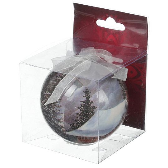 Елочный шар Волшебная страна, P80296C, 8 см, LED, ПВХ коробка, 102119