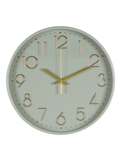 Часы настенные, кварцевые, 30 см, корпус оливковый, круглые, Рубин, Классика, 3017-003