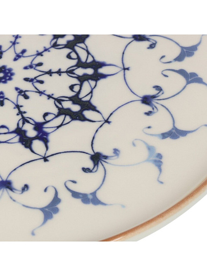 Тарелка обеденная, фарфор, 27 см, с бортом, круглая, Reflect, Pioli, 18AP27 PL Reflect