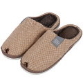Тапки для мужчин, бежевые, р. 44-45, закрытые, фланелевые, A210041