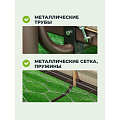 Качели садовые 3-местные, 227х130х170 см, 350 кг, Вена, раскладываются в кровать, с москитной сеткой, шоколад, подушка, A68С.614, металл - фото 31