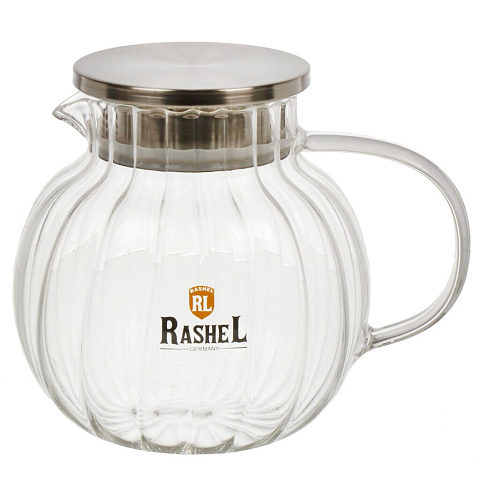 Чайник заварочный стекло, 1.3 л, кувшин, RasheL, R-8364