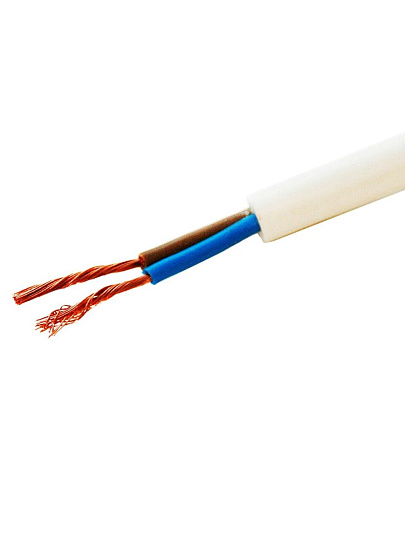 Кабель ПВС, 2х1.5 мм², 5 м, медь, гибкий, ГОСТ, белый, TDM Electric, SQ0118-0003
