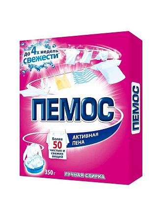 Стиральный порошок Пемос, 0.35 кг, ручной, универсальный, авторитет, активная формула, активная пена
