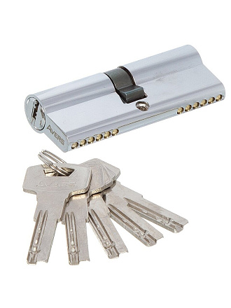 Личинка замка двери Avers, ZM-80-CR, 21989, ЦАМ, 80 мм, хром, 40/40