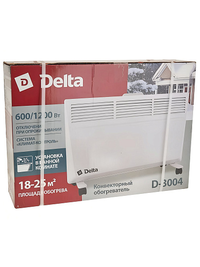 Конвектор Delta, напольный, 1.2 кВт, 25 м2, с влагозащитой, D-3004