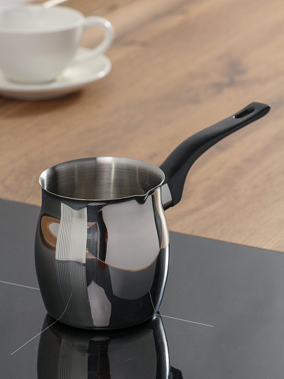 Кофеварка 0.6 л, нержавеющая сталь, ручка бакелитовая, Turco, 007009