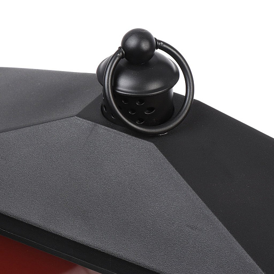 Фонарь декоративный 30х33х13 см, USB шнур, АА 3шт, пластик, стекло, Камин, M120018