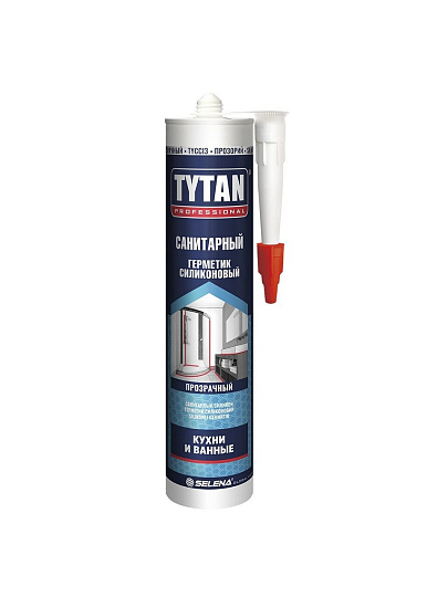 Герметик силиконовый, санитарный, Tytan, 17469, 280 мл, бесцветный