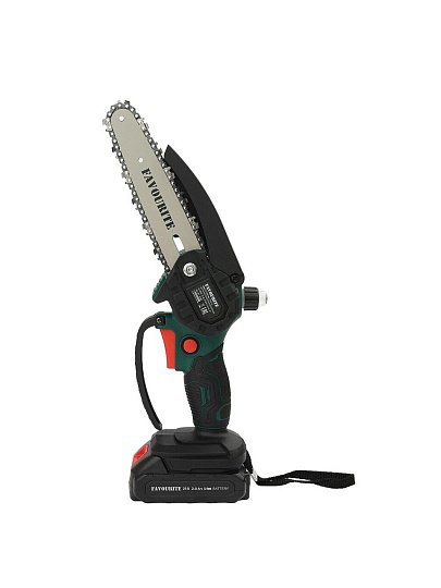 Пила цепная аккумуляторная, Favourite, 21 Вт, длина шины 15 см, шаг цепи 1/4 дюйм, 37 звеньев, OBS 21 TG6 Bx, 2 Ач 2АКБ+ЗУ, 190282216