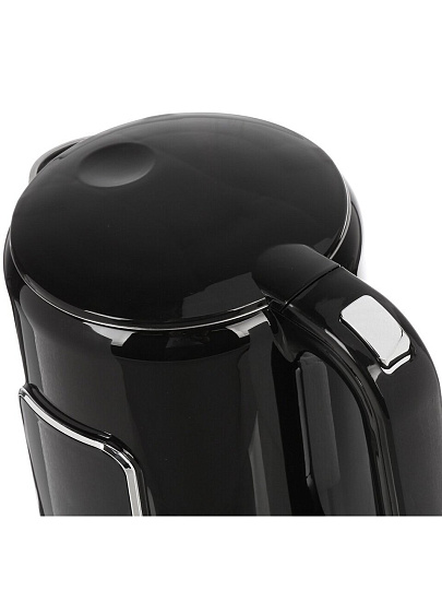 Чайник электрический Sakura, SA-2179DBK, черный, 1.7 л, 2200 Вт, скрытый нагревательный элемент, нержавеющая сталь, пластик