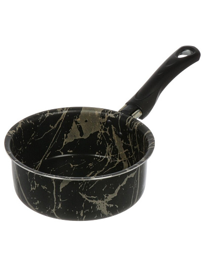 Ковш алюминий, антипригарное покрытие, 1 л, крышка стекло, бакелитовая ручка, Vari, Антрацит, ANT65116/11