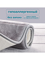 Набор ковриков для ванной и туалета, антискользящий, 2 шт, 0.4х0.6, 0.5х0.8 м, полиэстер, серый, РМС, КК-01СС-40х60/50х80 - фото 3