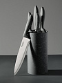 Набор ножей 6 предметов, нержавеющая сталь, рукоятка пластик, с подставкой, пластик, Daniks, Гранит, W-A371 - фото 4