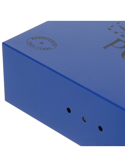 Ящик почтовый с замком, Аллюр, №3010, 15390, синий, с замком, 2 ключа