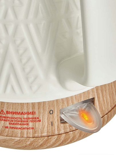 Чайник электрический Delta Lux, DE-1020, белый, 1 л, 1200 Вт, скрытый нагревательный элемент, фарфор