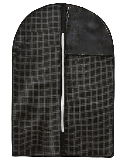 Чехол для одежды 60*110, с окном, черн клетка, A190070