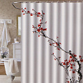 Штора для ванн 180х180 см, полиэстер, Сакура, белая, STSC1019