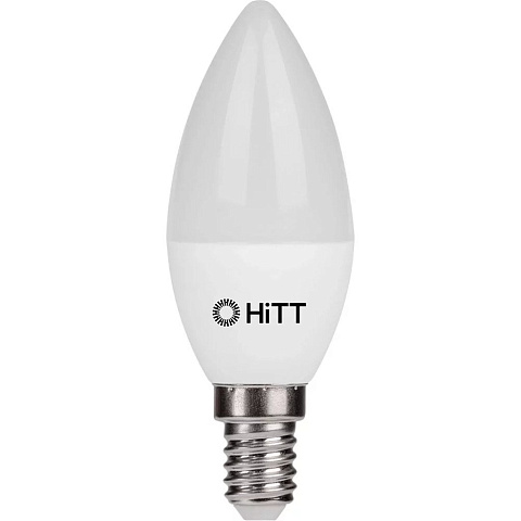 Лампа светодиодная E27, 11 Вт, 110 Вт, 230 В, свеча, 6500 К, свет холодный белый, HiTT, HiTT-PL-C35