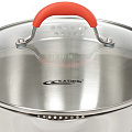Кастрюля нержавеющая сталь, 4 л, крышка стекло, Катунь, Аврора, KТ07-D-22, индукция - фото 2