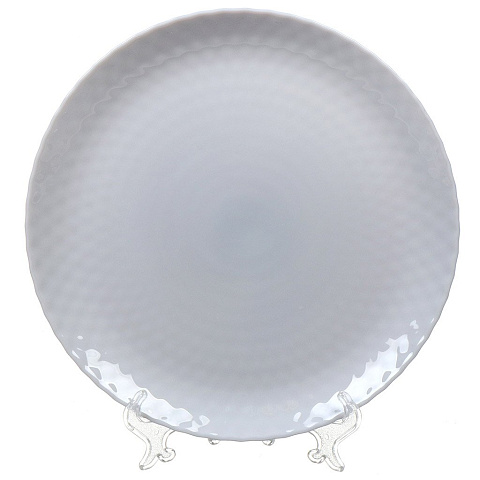 Тарелка обеденная, стеклокерамика, 25 см, круглая, Pampille Granit, Luminarc, Q4643, серая