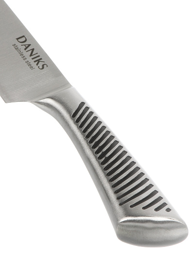 Нож кухонный Daniks, Optic, шеф-нож, нержавеющая сталь, 20 см, рукоятка сталь, YW-A245-CH