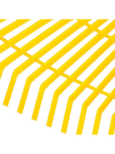 Грабли веерные, 28 зуб, пластик, 73 см, Инструм-Агро, Гардения, желтые, без черенка, 010823