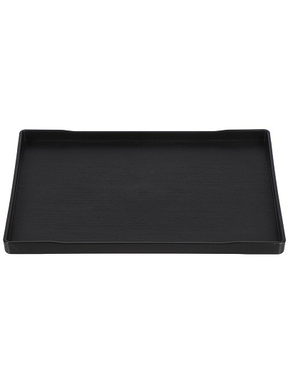 Поднос пластик, 34.5х24.5х2.2 см, прямоугольный, черный, Y6-10733